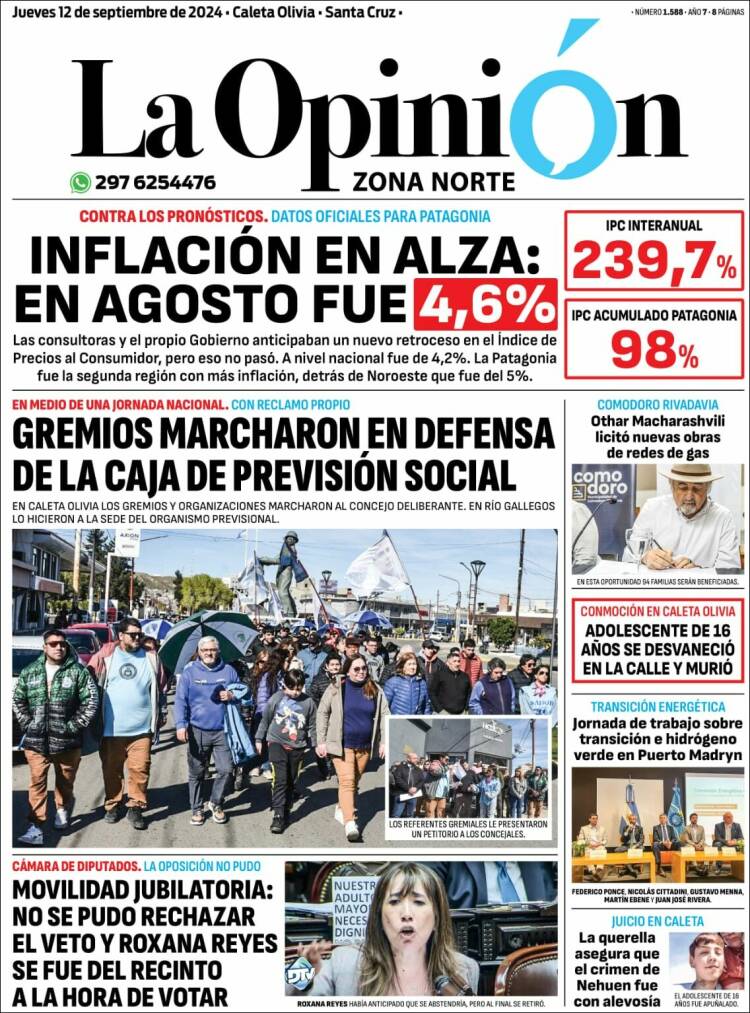 Portada de La Opinión Zona Norte (Argentina)
