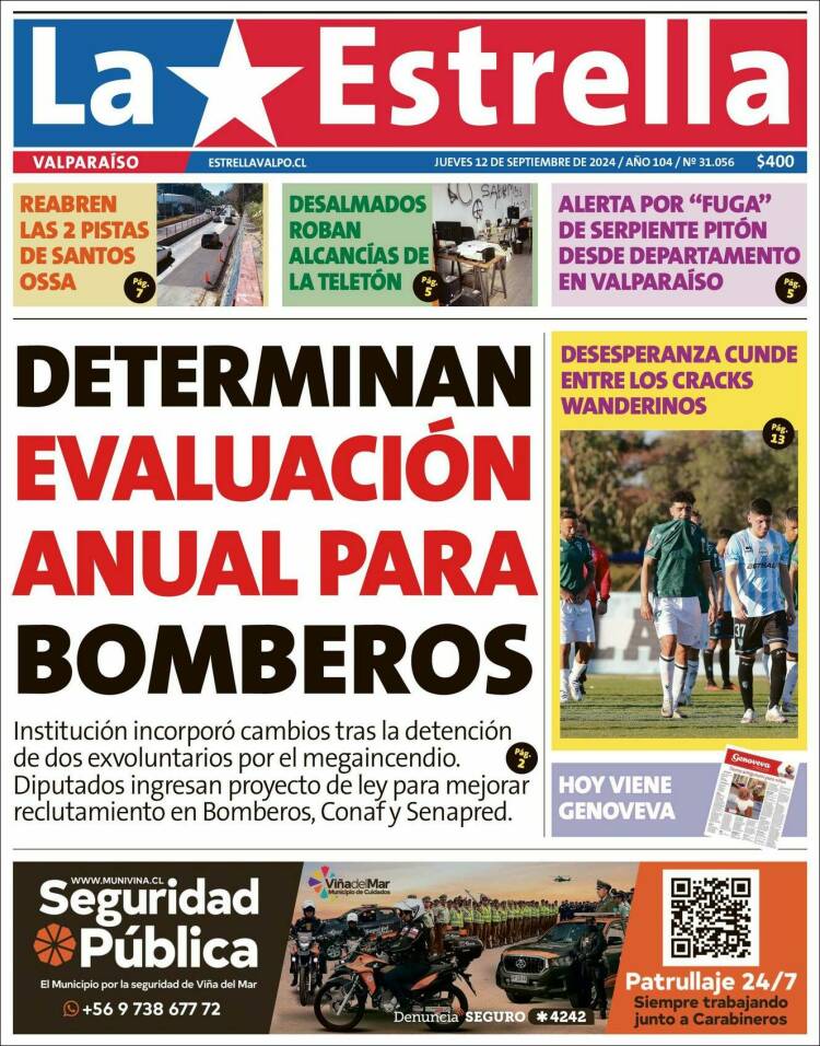 Portada de Estrella de Valparaiso (Chile)