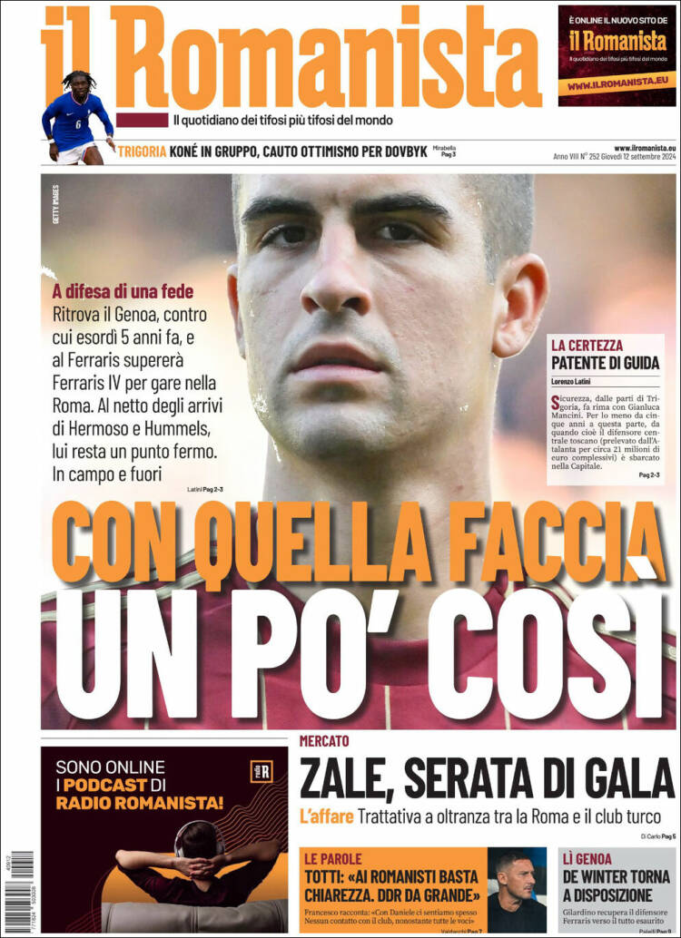 Portada de Romanista (Italia)