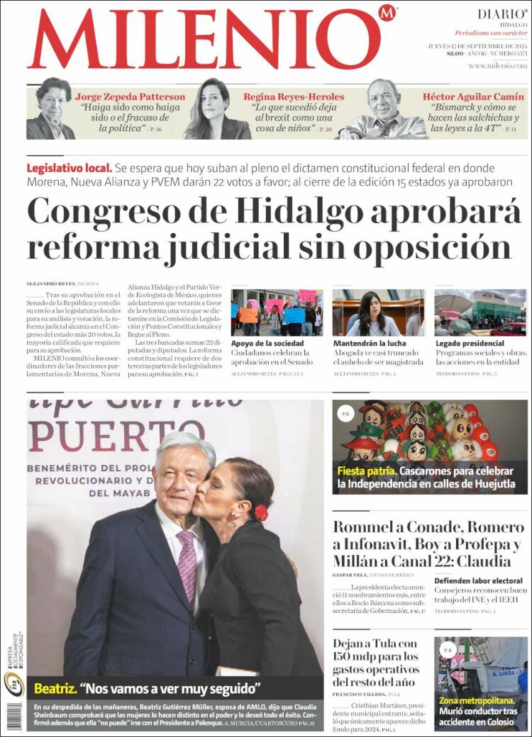 Portada de Milenio de Hidalgo (M&eacute;xico)
