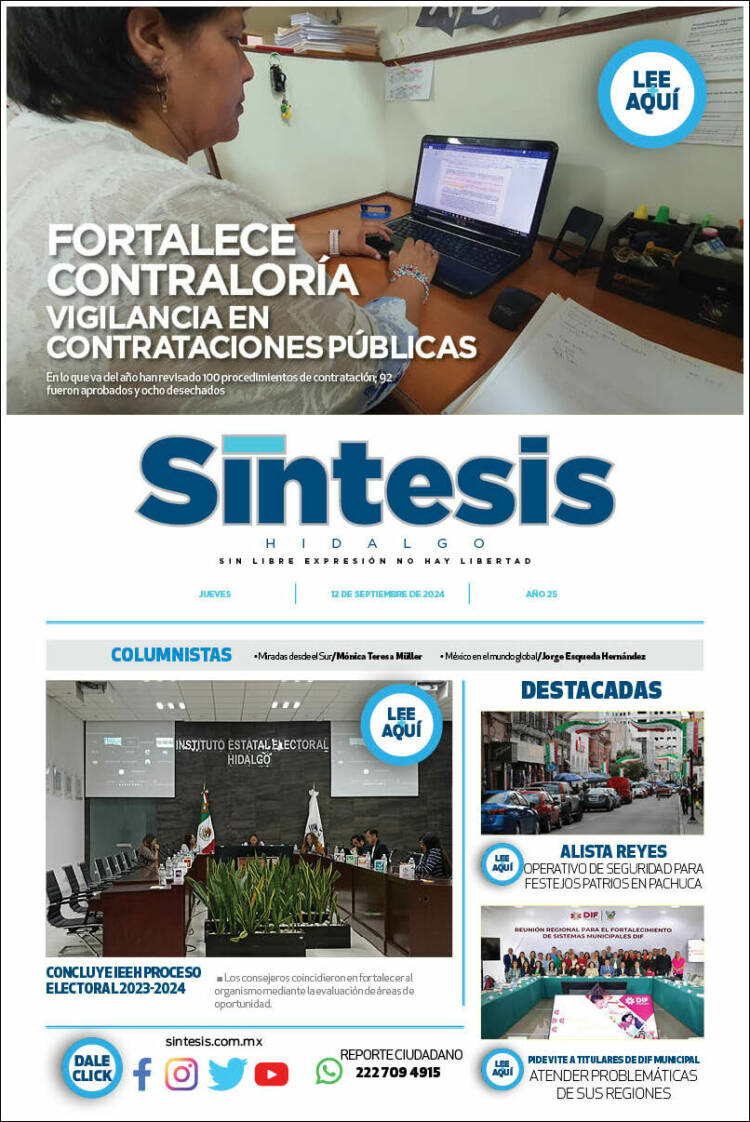 Portada de Sistesis - Hidalgo (M&eacute;xico)