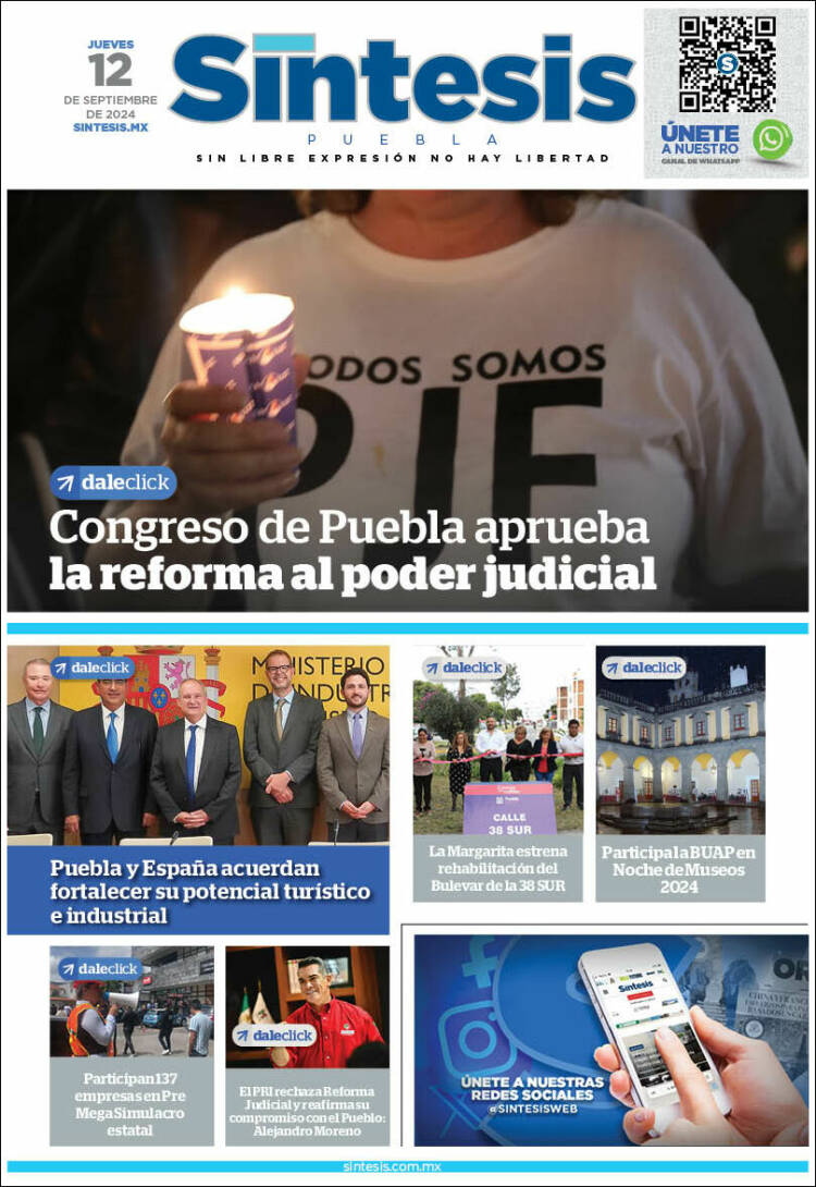 Portada de Síntesis - Puebla (M&eacute;xico)