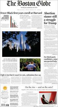 Portada de Boston Globe (USA)