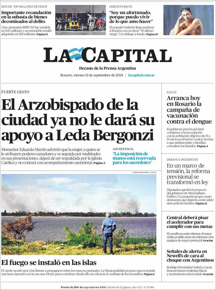 Portada de La Capital - Rosario (Argentina)