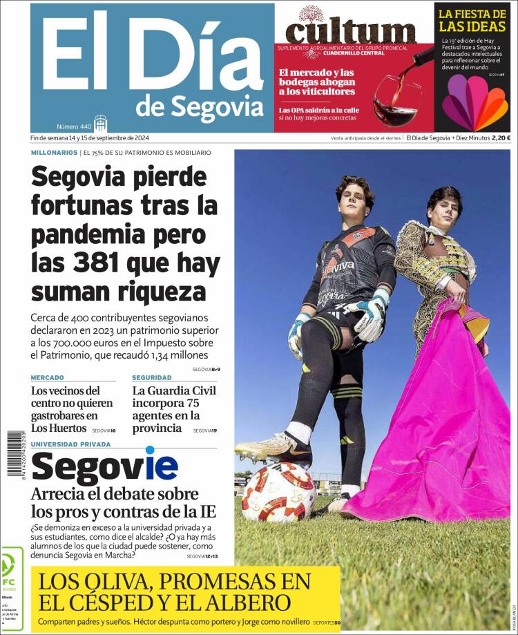 Portada de El Día de Segovia (España)