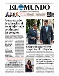 Portada de El Mundo (España)