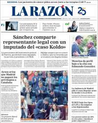 Portada de La Razón (España)