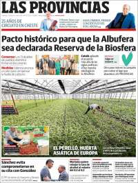 Portada de Las Provincias (España)