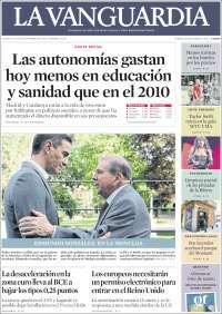 Portada de La Vanguardia (España)