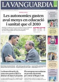 Portada de La Vanguardia (España)