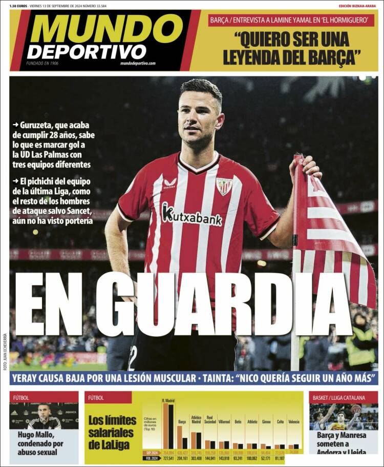 Portada de Mundo Deportivo Bizkaia (España)