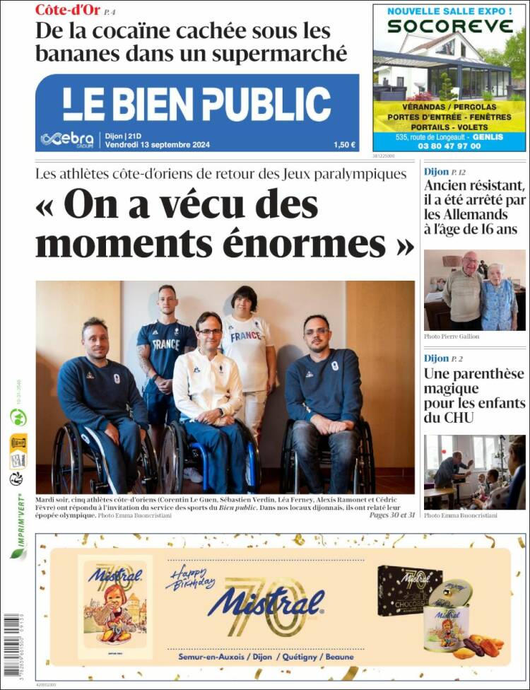 Portada de Le Bien Public (Francia)