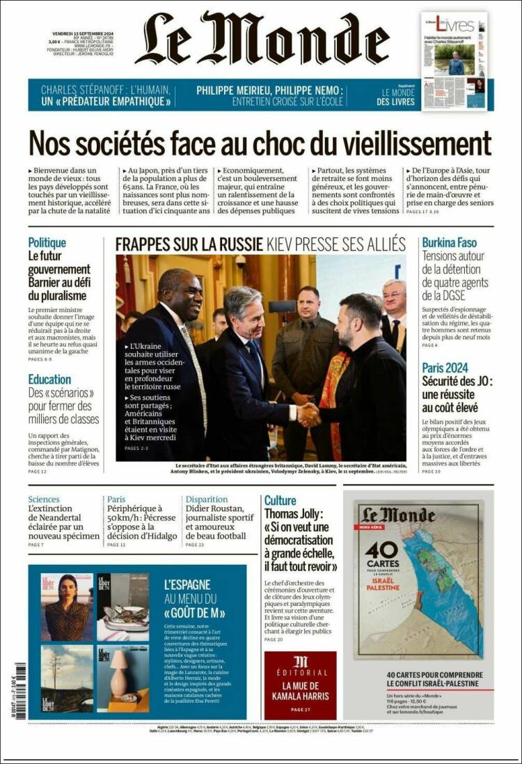 Portada de Le Monde (Francia)