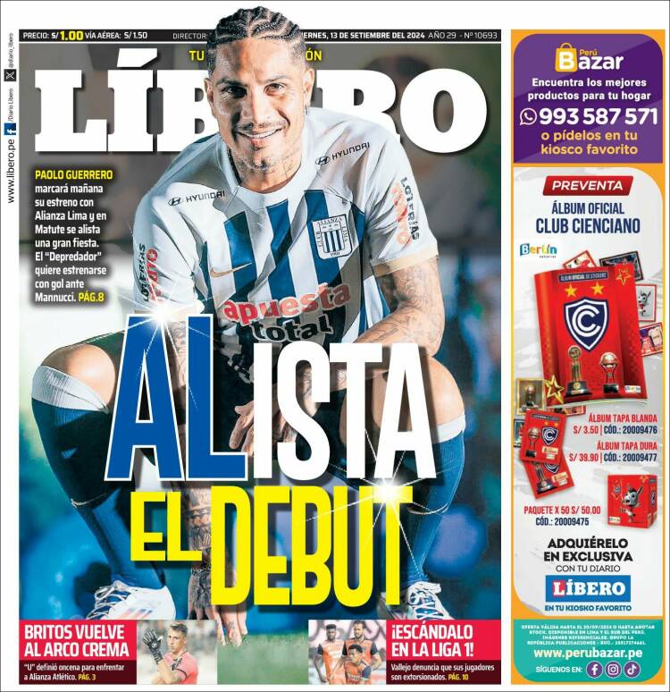 Portada de Líbero (Per&uacute;)