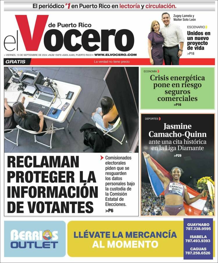 Portada de Vocero (Puerto Rico)