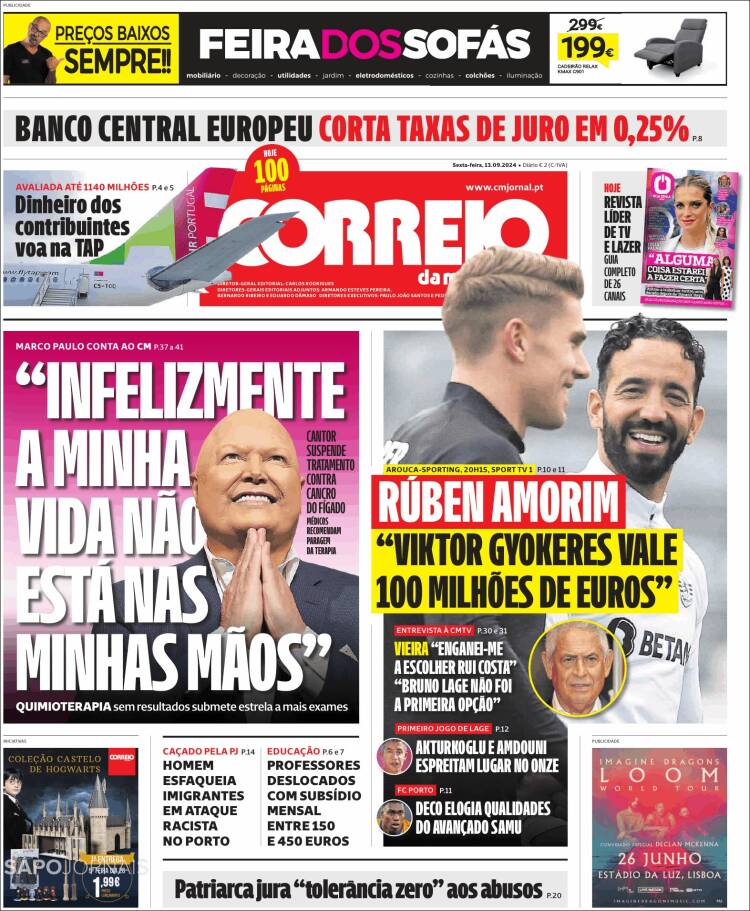 Portada de Correio da Manhã (Portugal)