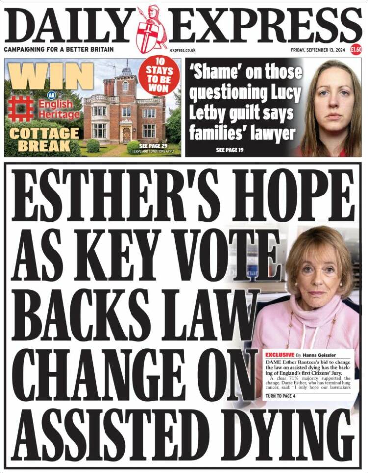 Portada de Daily Express (Reino Unido)