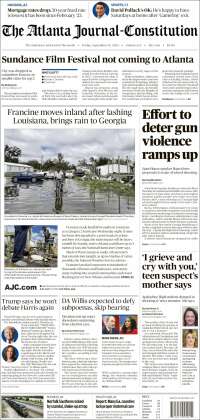 Portada de The Atlanta Journal-Constitution (USA)