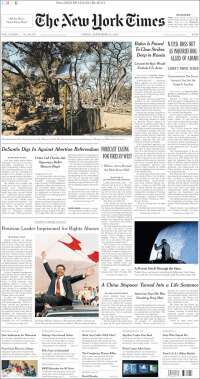 Portada de New York Times (USA)