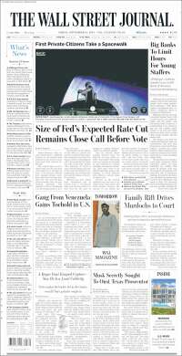 Portada de Wall Street Journal (USA)