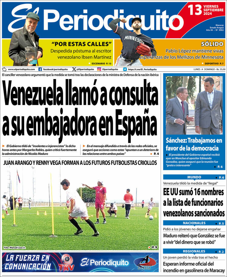 Portada de Periodiquito de Aragua (Venezuela)