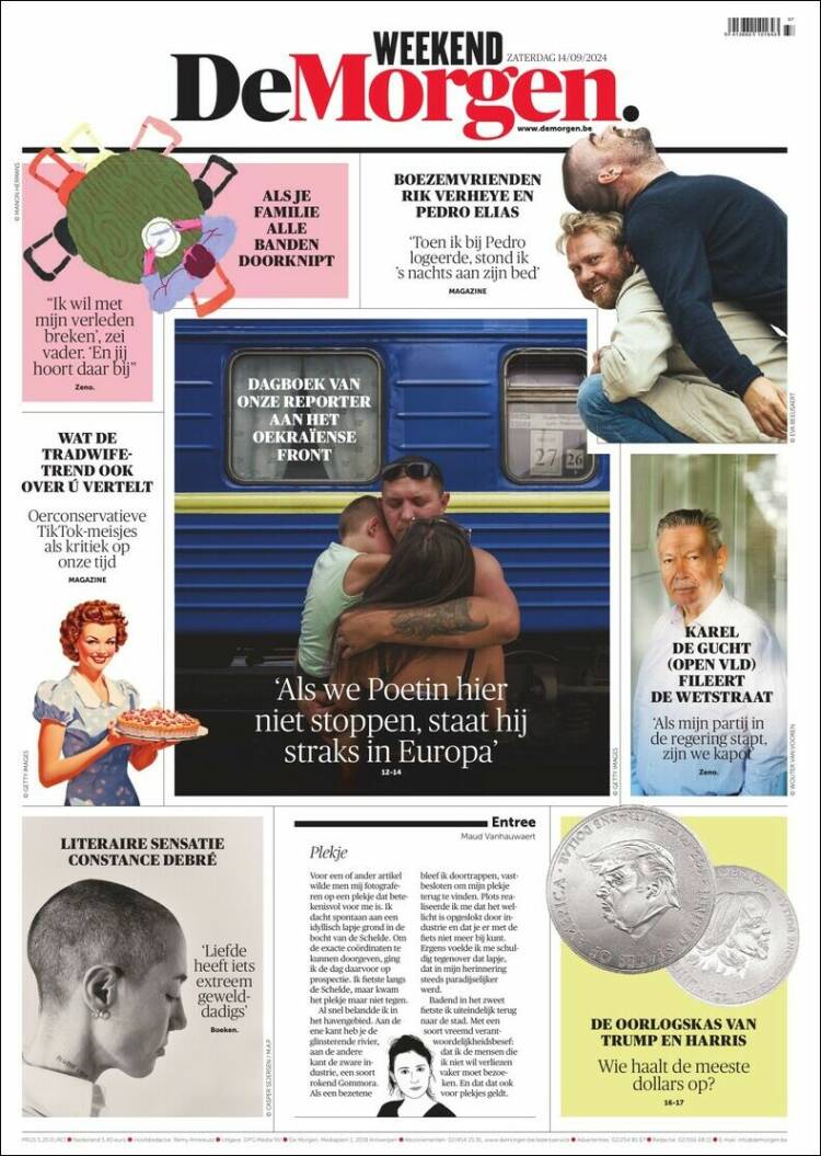 Portada de De Morgen (B&eacute;lgica)