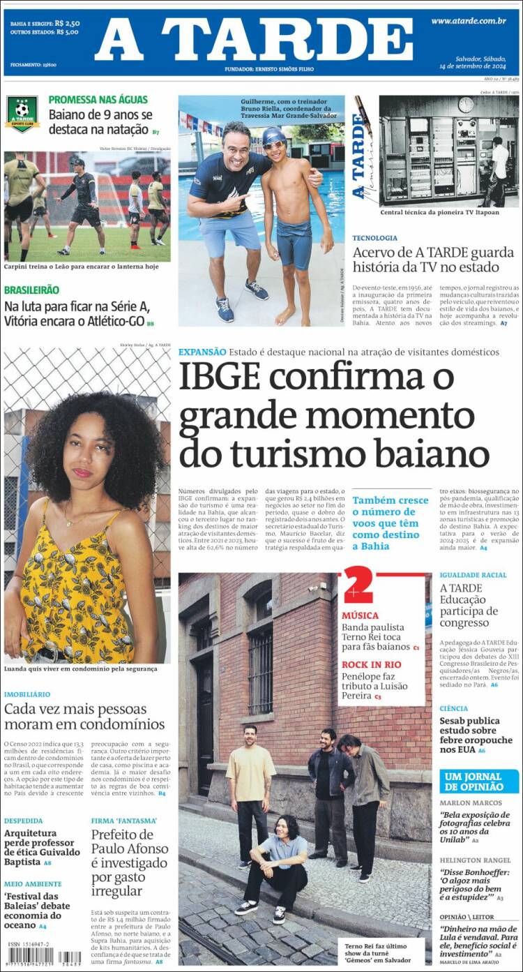 Portada de Diário A Tarde (Brasil)