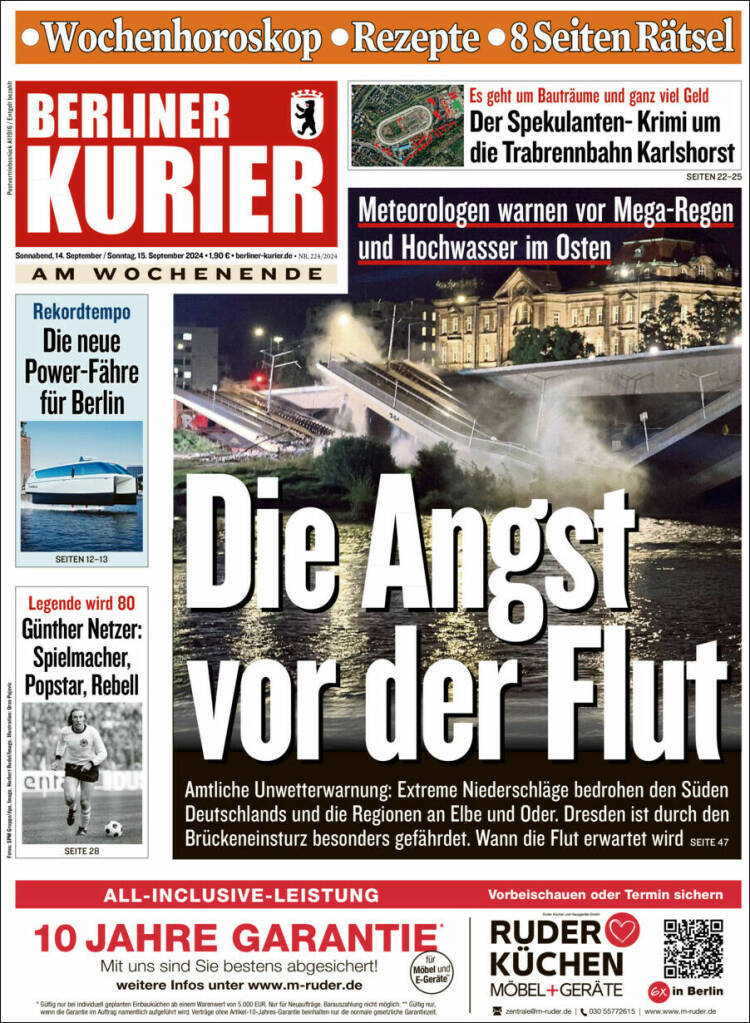 Portada de Berliner Kurier - Startseite BK (Alemania)