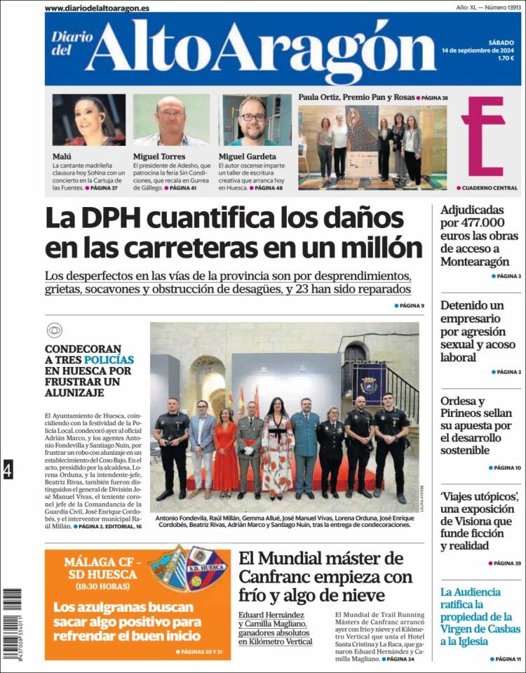 Portada de Diario del AltoAragón (España)