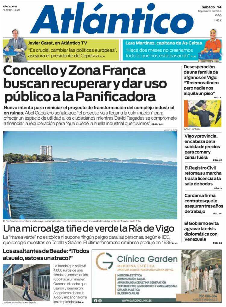 Portada de Atlántico Diario (España)