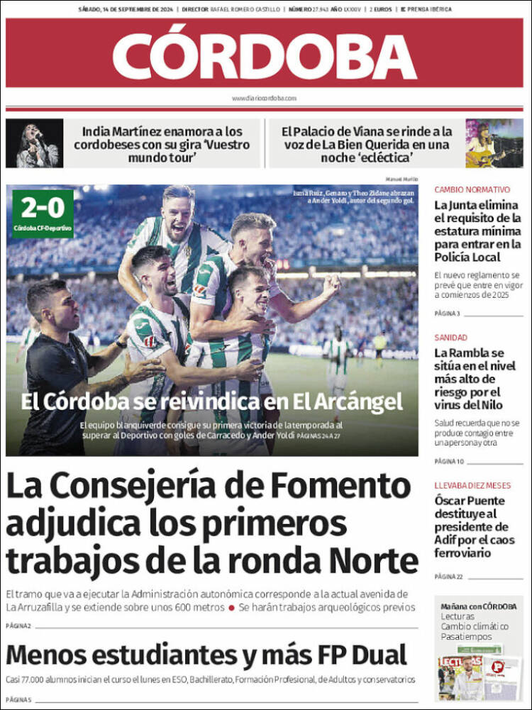 Portada de Diario de Córdoba (España)