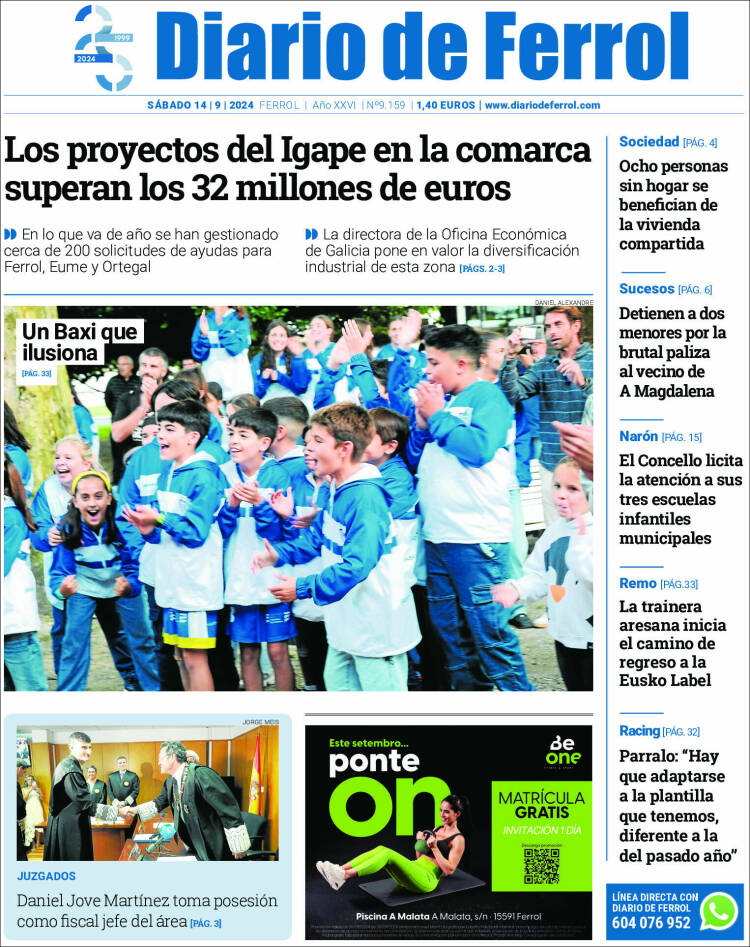 Portada de Diario de Ferrol (España)