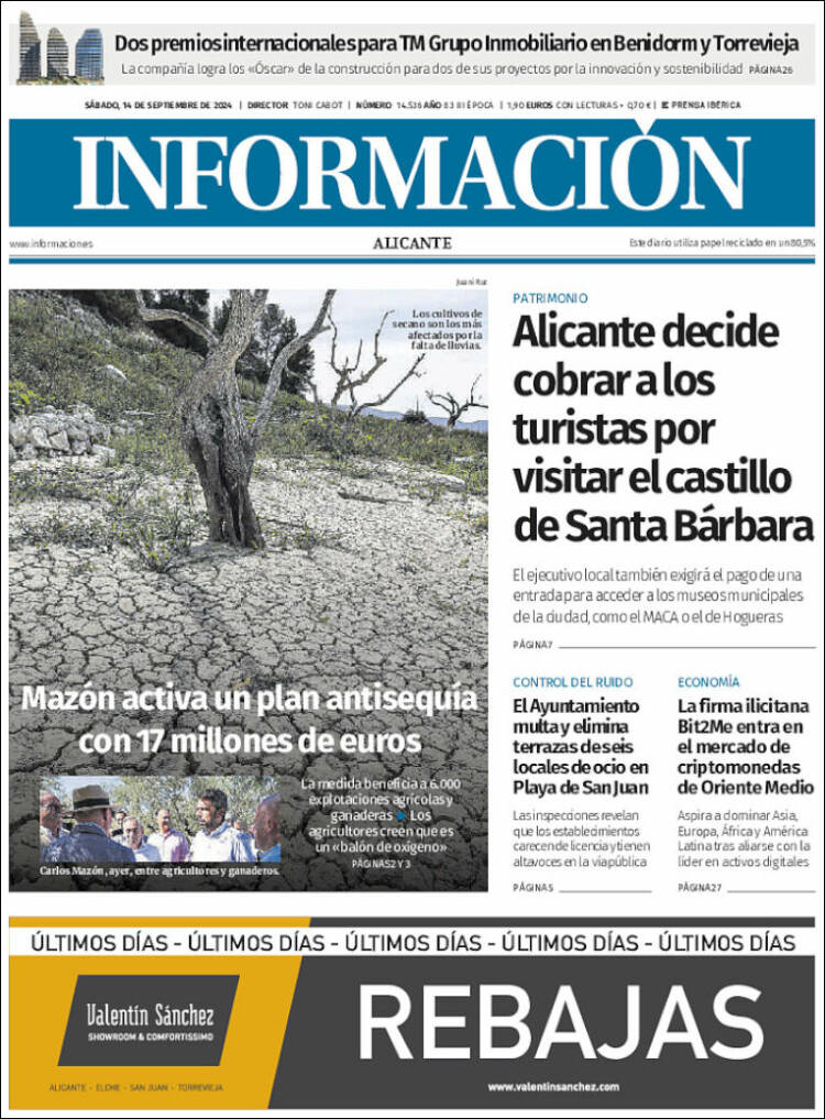 Portada de Diario Información (España)