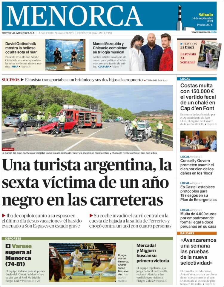 Portada de Menorca - Diario Insular (España)