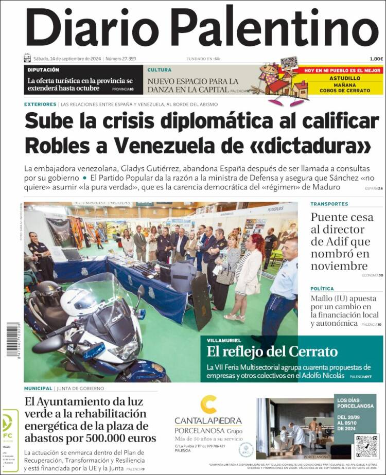 Portada de Diario Palentino (España)