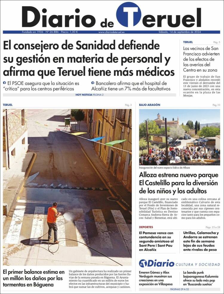 Portada de Diario de Teruel (España)