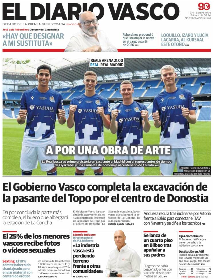 Portada de Diario Vasco (España)