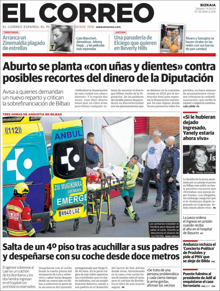 Portada de El Correo (España)