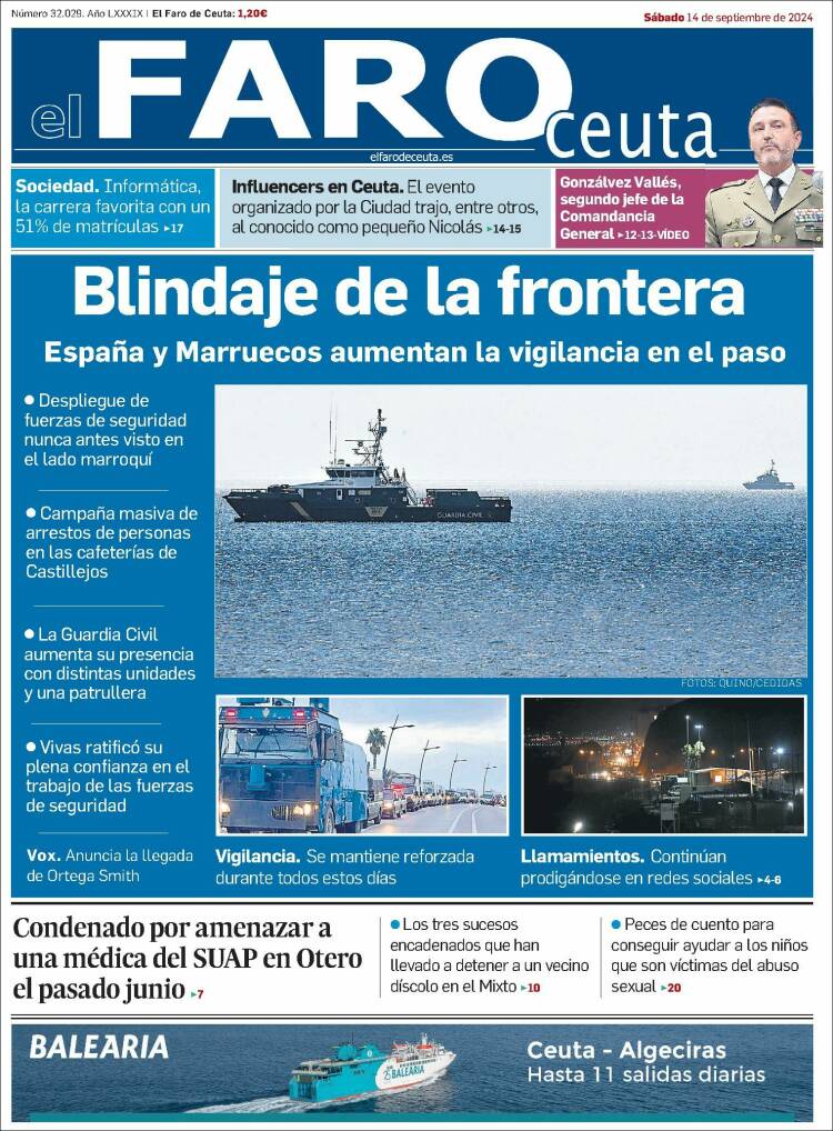 Portada de El Faro de Ceuta (España)