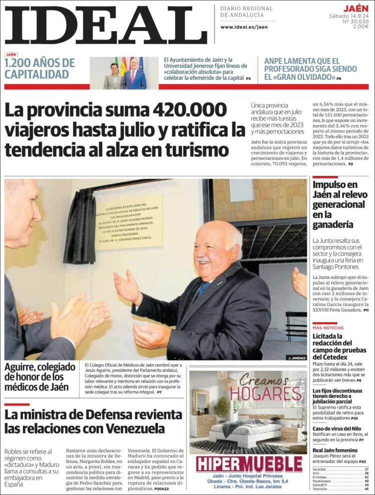 Portada de El Ideal de Jaén (España)