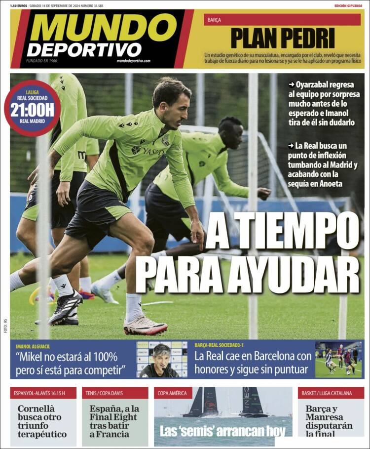 Portada de Mundo Deportivo Gipuzkoa (España)