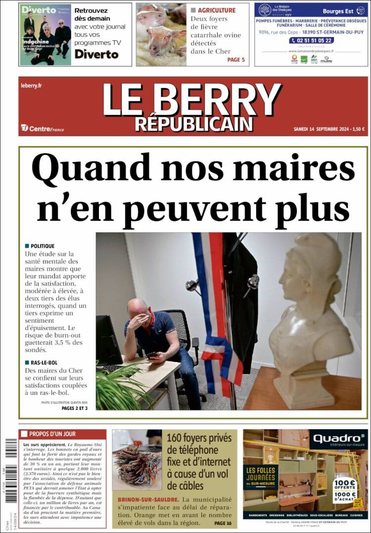 Portada de Berry Republicain (Francia)