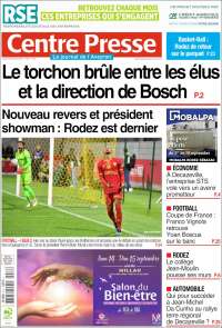Portada de Centre Presse (Francia)