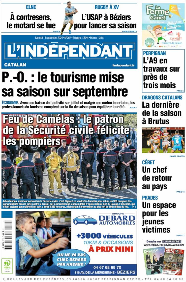 Portada de Le Indépendant (Francia)
