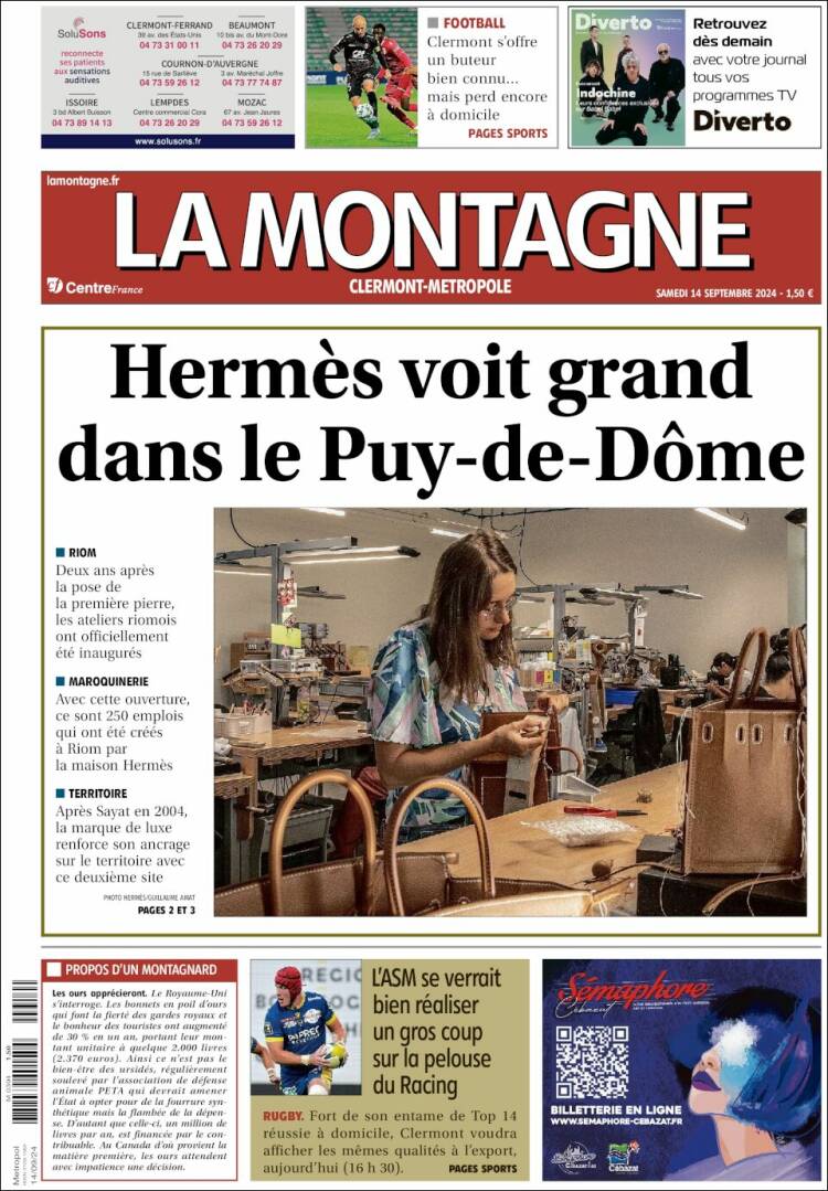 Portada de La Montagne (Francia)
