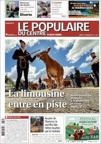 Portada de Le Populaire du Centre (Francia)