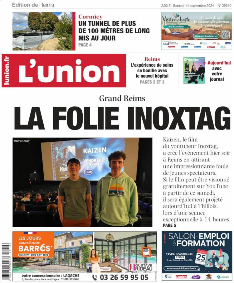 Portada de L'Union (Francia)