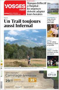Portada de Vosges Matin (Francia)