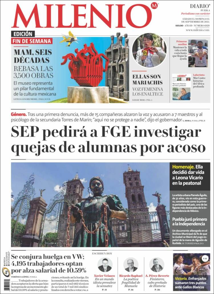 Portada de Milenio de Puebla (M&eacute;xico)