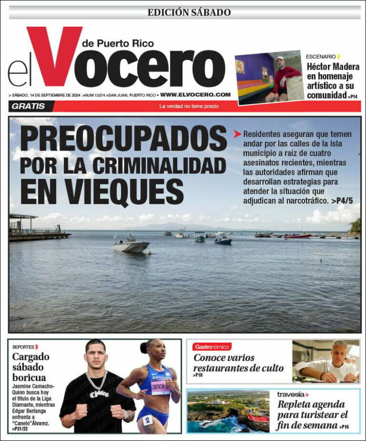 Portada de Vocero (Puerto Rico)